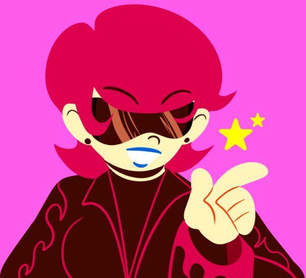 man in black dress shirt holding woman in red sleeveless dress